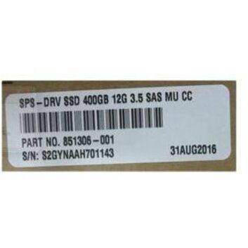 HPE Sourcing 400 GB Solid State Drive - 3.5" Internal - SAS (12Gb/s SAS) - Mixed Use - Thumbnail 4