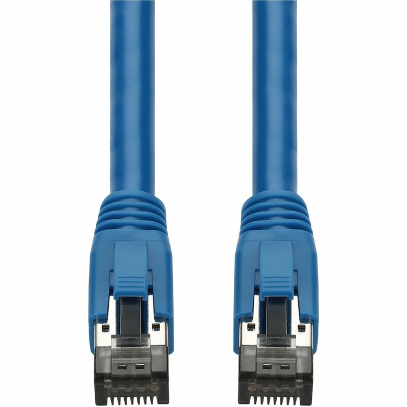 AddOn 3ft Blue CAT 8 Shielded (S/FTP) PVC Ethernet Cable Snagless Easy Boot RJ-45 M/M - Thumbnail 1