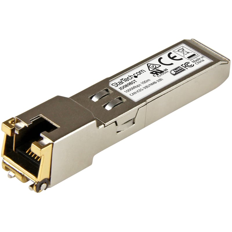 StarTech.com HPE JD089B Compatible SFP Module - 1000BASE-T - 1GE Gigabit Ethernet SFP SFP to RJ45 Cat6/Cat5e - 100m - Thumbnail 1