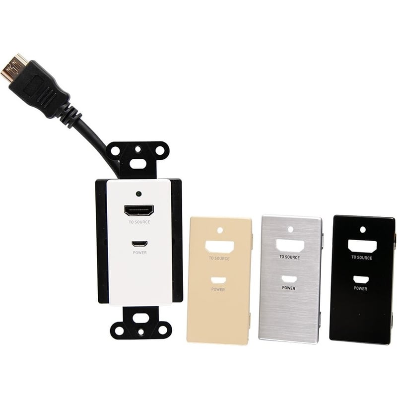 C2G HDMI Inline Extender Decorative Wall Plate w/ Interchangeable Covers - Thumbnail 1
