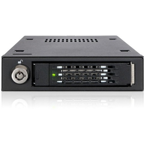 Icy Dock MB601VK-B Drive Bay Adapter for 3.5" - U.2 (SFF-8639) Host Interface Internal - Matte Black - Thumbnail 1