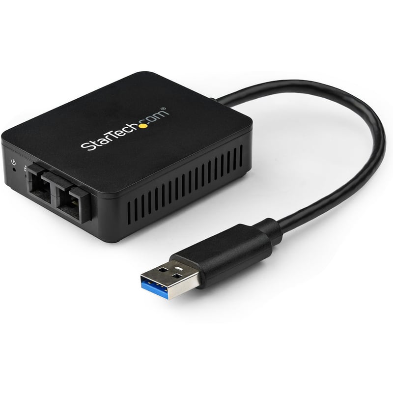 StarTech.com USB to Fiber Optic Converter - 1000Base-SX SC - USB 3.0 to Gigabit Ethernet Network Adapter - 550m MM - Windows / Mac / Linux - Thumbnail 1