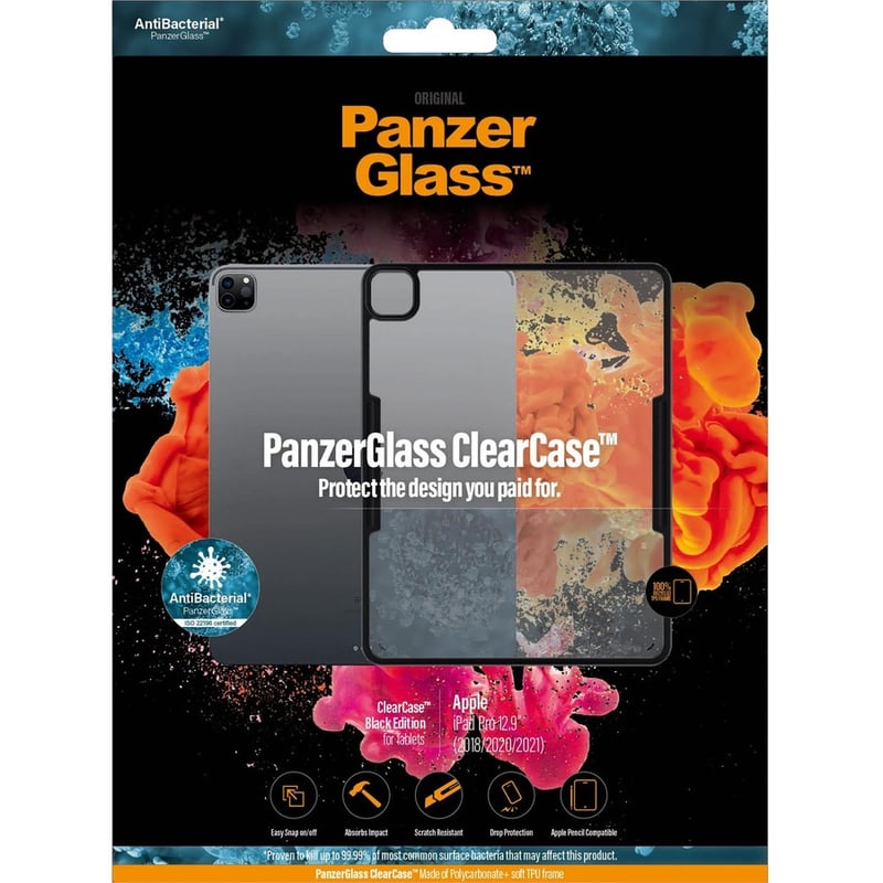 PanzerGlass ClearCase iPad Pro 12,9" (2018/20/21) - Black Edition - Thumbnail 3