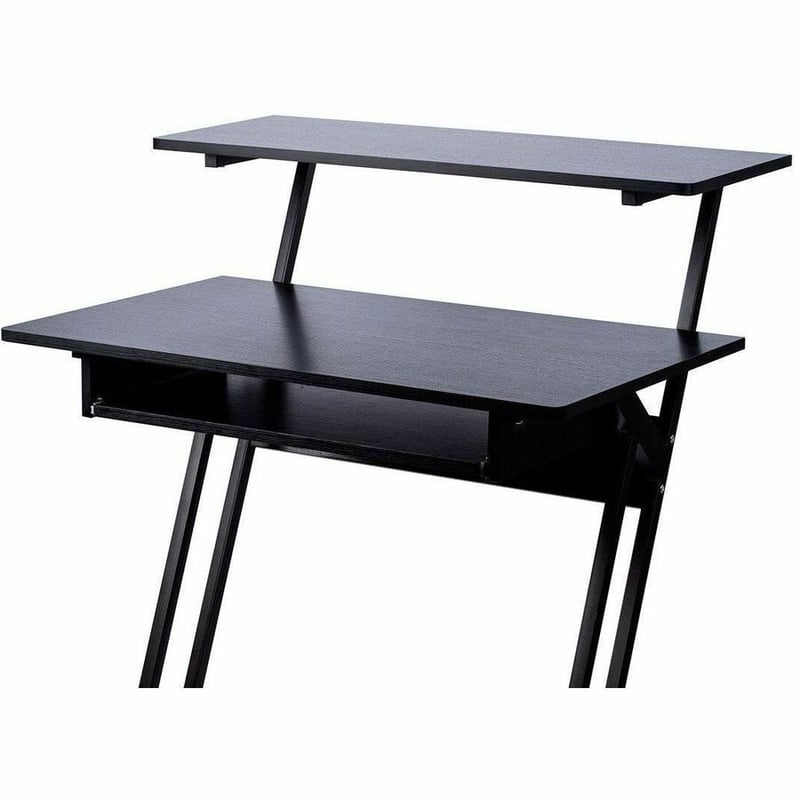 STAGE RIGHT BY MONOPRICE RECORDING STUDIO DESK WITH RAISED PLATFORM AND KEYBOARD - Thumbnail 2
