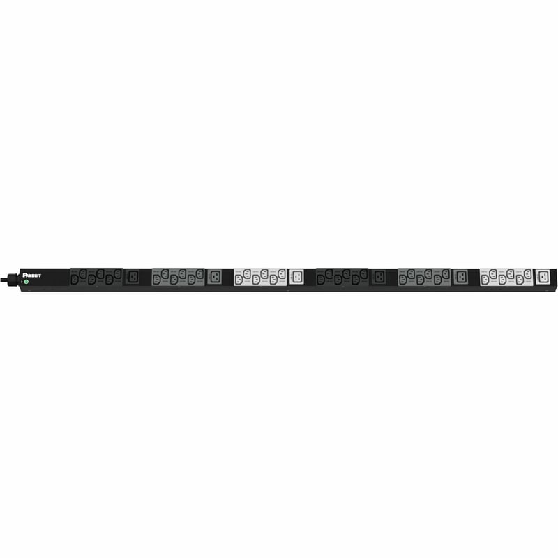 BASIC PDU 16AMP (36)C13(6)C19 42RU X 1200MM BLACK - Thumbnail 1