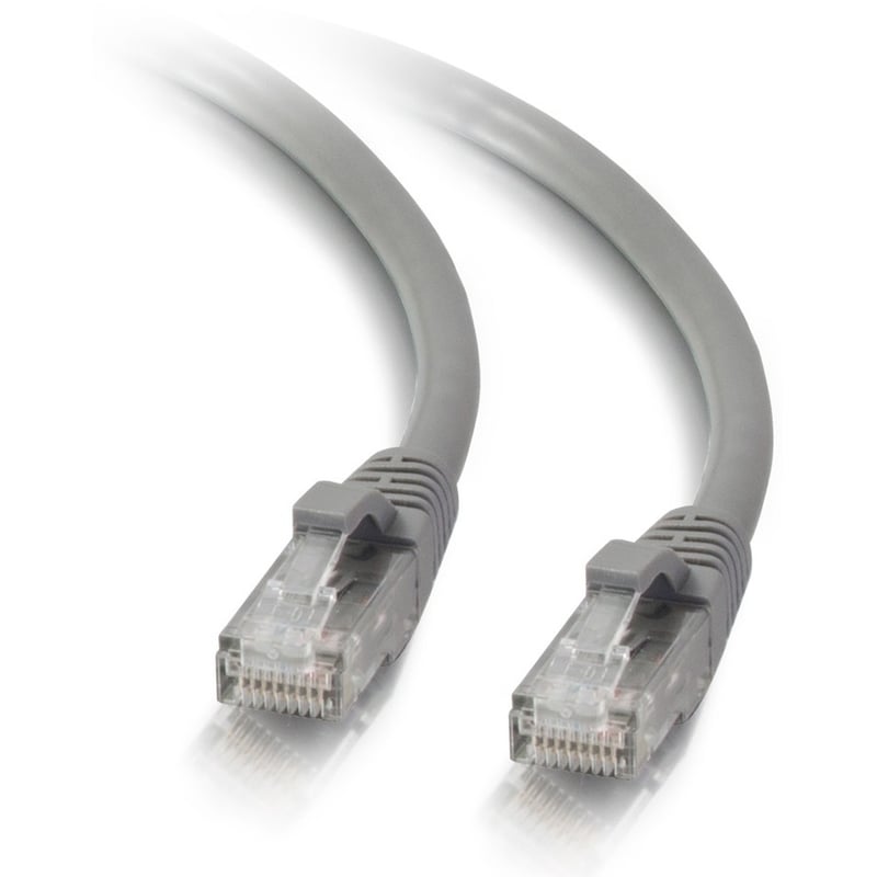 C2G 14ft Cat5e Ethernet Cable - Snagless Unshielded (UTP) - Gray - Thumbnail 1