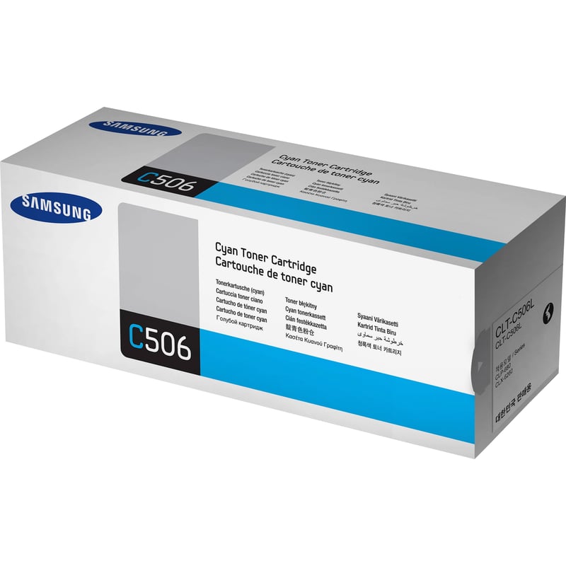 Samsung CLT-C506L (SU042A) Toner Cartridge - Cyan - Thumbnail 1