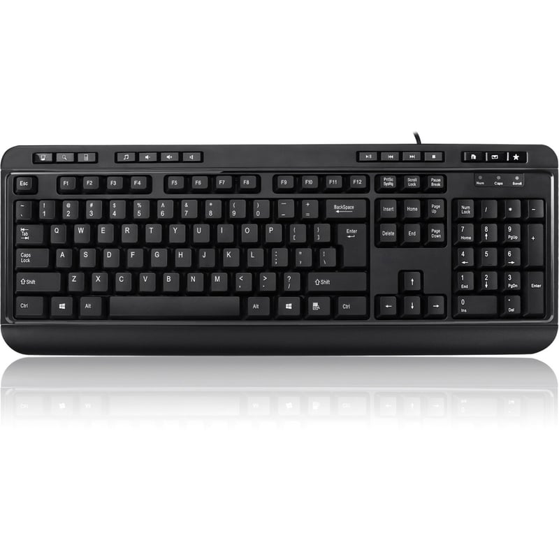 Adesso Multimedia Desktop Keyboard with 3-Port USB Hub - Thumbnail 1