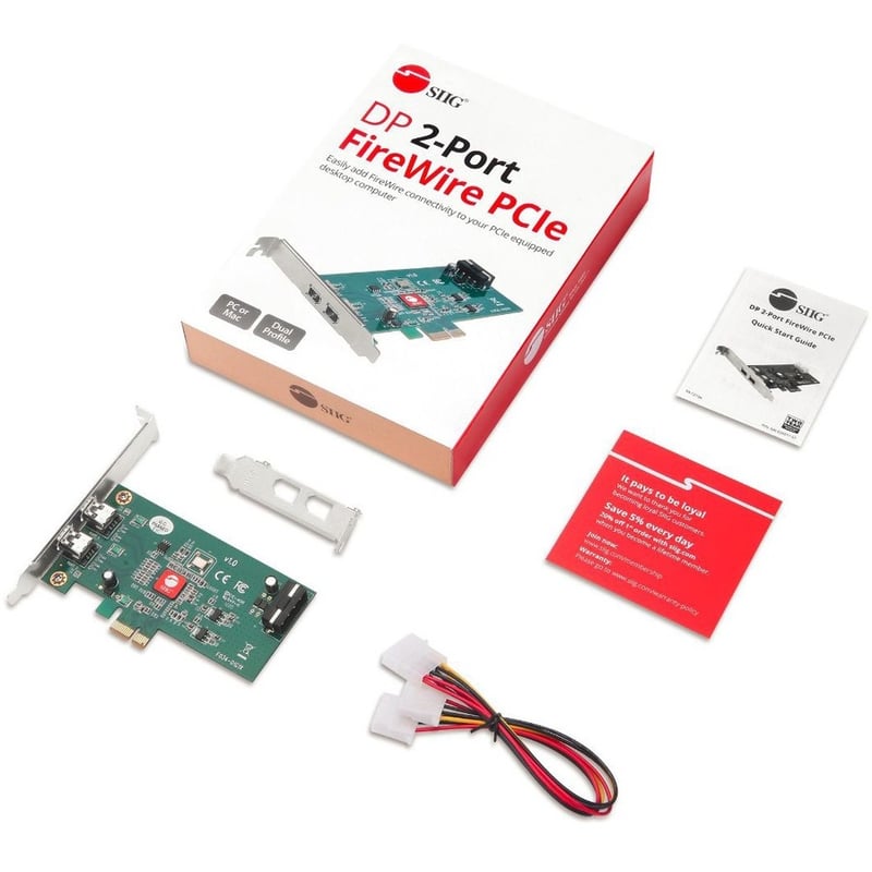 SIIG Dual Profile 2 Port FireWire PCIe - Thumbnail 2