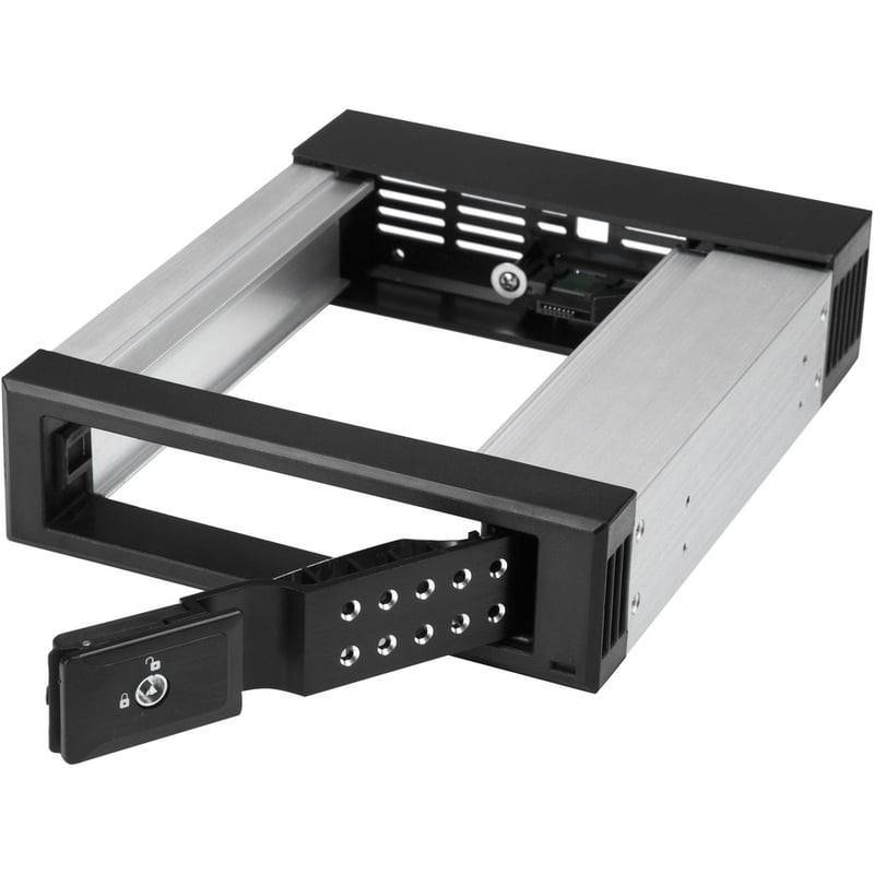 StarTech.com 5.25 to 3.5 Hard Drive Hot Swap Bay - Trayless - Aluminum - For 3.5" SATA/SAS Drives - Front Mount - SAS/ SATA Backplane - Thumbnail 4