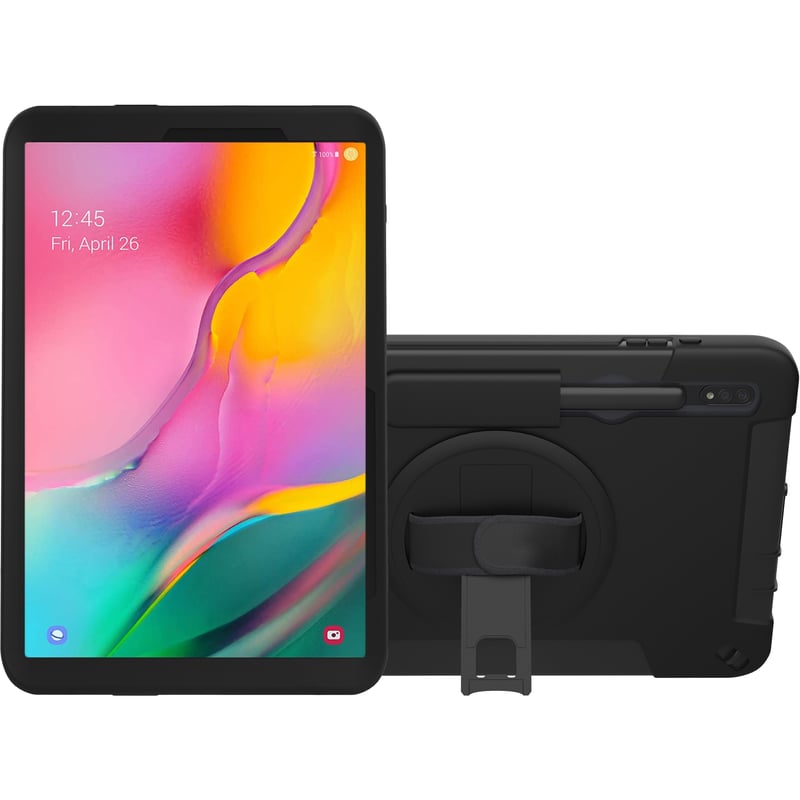 CTA Digital Protective Case with Built-in 360 Degree Rotatable Grip Kickstand & Pen Slot for Samsung Galaxy Tab S7 - Thumbnail 1