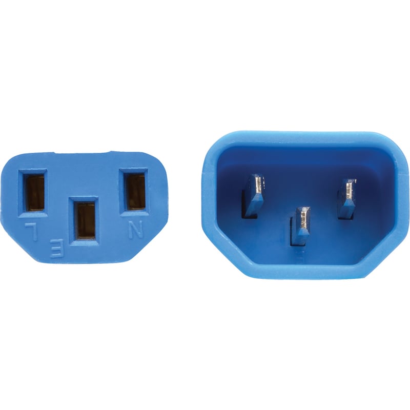 Eaton Tripp Lite Series Heavy-Duty PDU Power Cord, C13 to C14 - 15A, 250V, 14 AWG, 2 ft. (0.61 m), Blue - Thumbnail 3