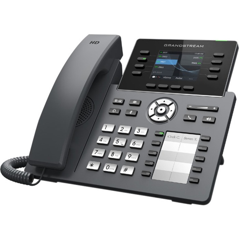 Grandstream GRP2634 IP Phone - Corded - Corded - Bluetooth, Wi-Fi - Wall Mountable, Desktop - Thumbnail 2