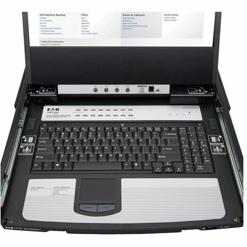 Tripp Lite by Eaton NetDirector 16-Port DisplayPort KVM Switch Console with 17 in. LCD Dual Rail 1U Rack-Mount - Thumbnail 3