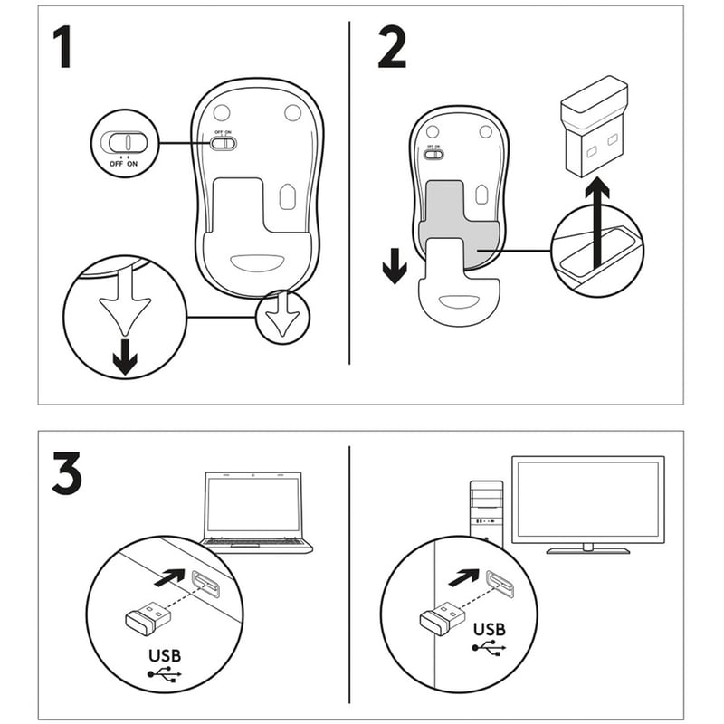 Logitech M185 Wireless Mouse - Thumbnail 3