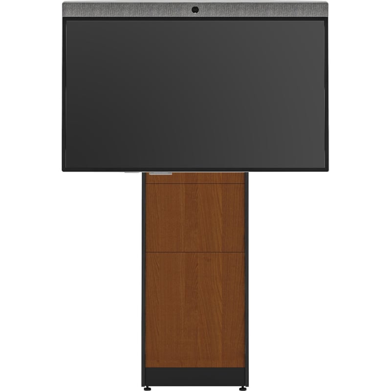 Salamander Designs STRUT 170 Wall Mount for Electronic Equipment, Computer, Cable, Display, Camera, Speaker, Video Conference Equipment, Peripheral Device - American Cherry, Black - Thumbnail 1