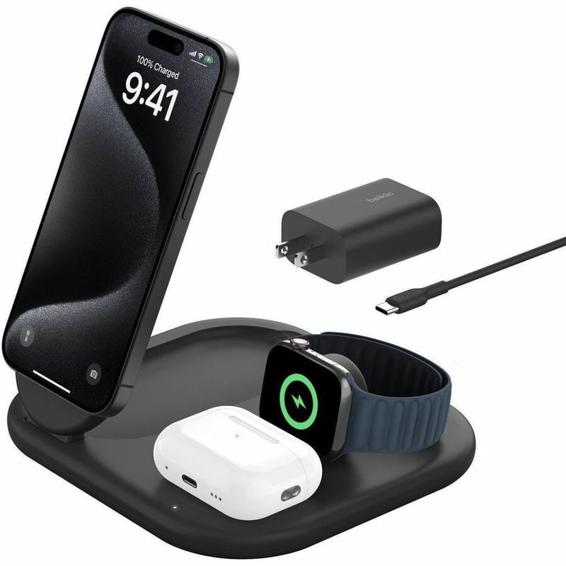QI2 3-IN-1 MAGNETIC WIRELESS CHARGING STAND BLACK - Thumbnail 2