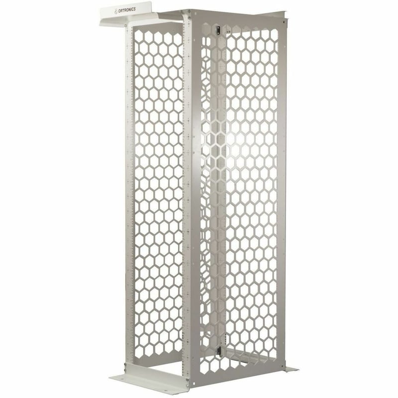 Ortronics MM20 Channel Rack, 6.5" deep, 7 ft, 45 RU, Square Hole Rails, Black
