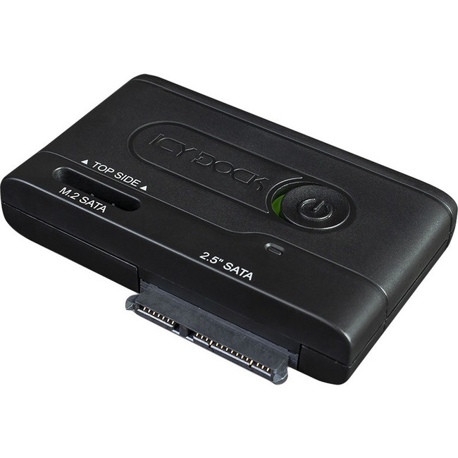 Icy Dock EZ-Adapter MB031U-1SMB Drive Enclosure SATA, M.2 - USB 3.2 (Gen 1) Type C Host Interface External - Black - Thumbnail 1