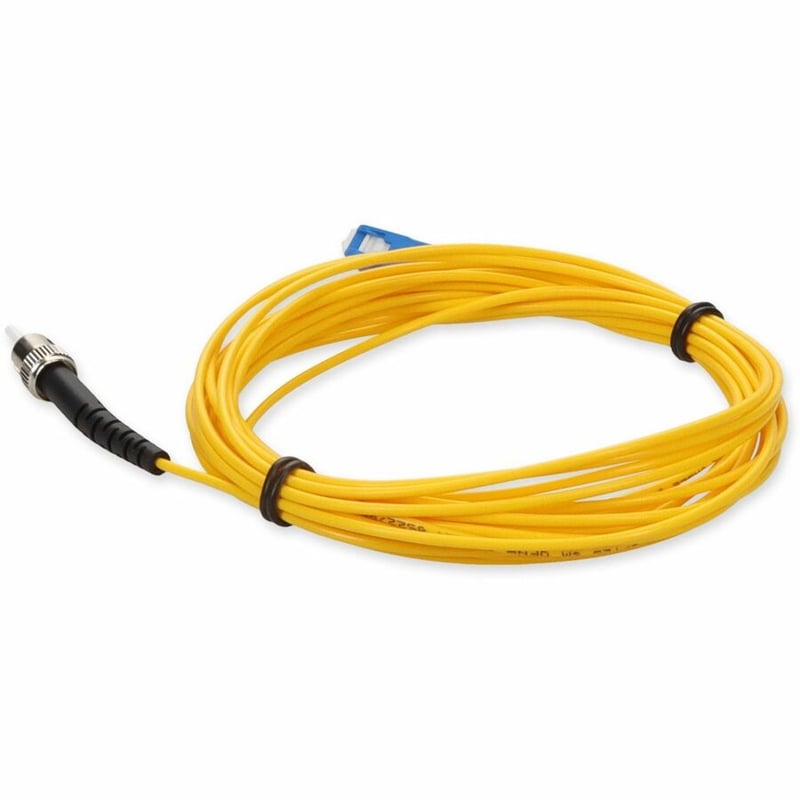AddOn 1m ST to SC Yellow OS2 Simplex OFNR (Riser-Rated) SMF Fiber Patch Cable - Thumbnail 3