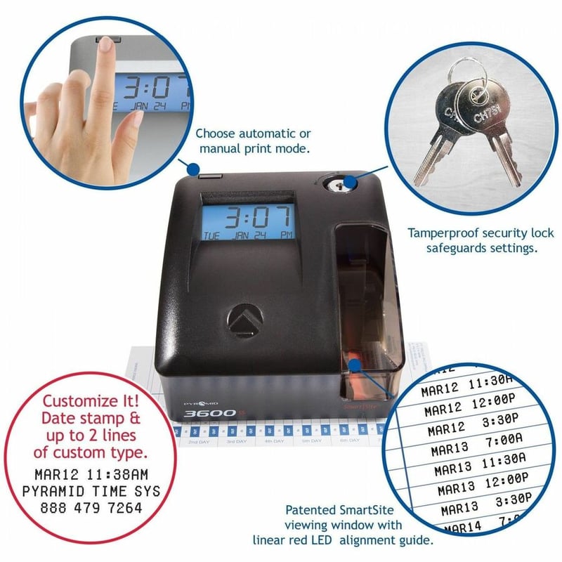 PYRAMID 3600SS SMARTSITE TIME CLOCK - Thumbnail 3