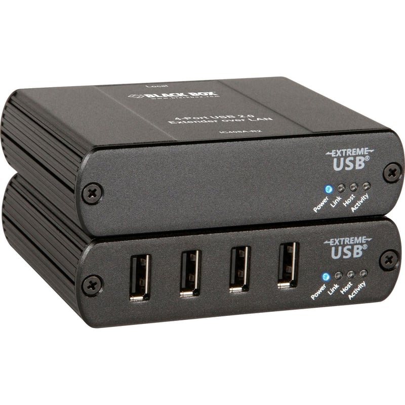 Black Box USB 2.0 Extender - CATx/LAN, 4-Port - Thumbnail 2