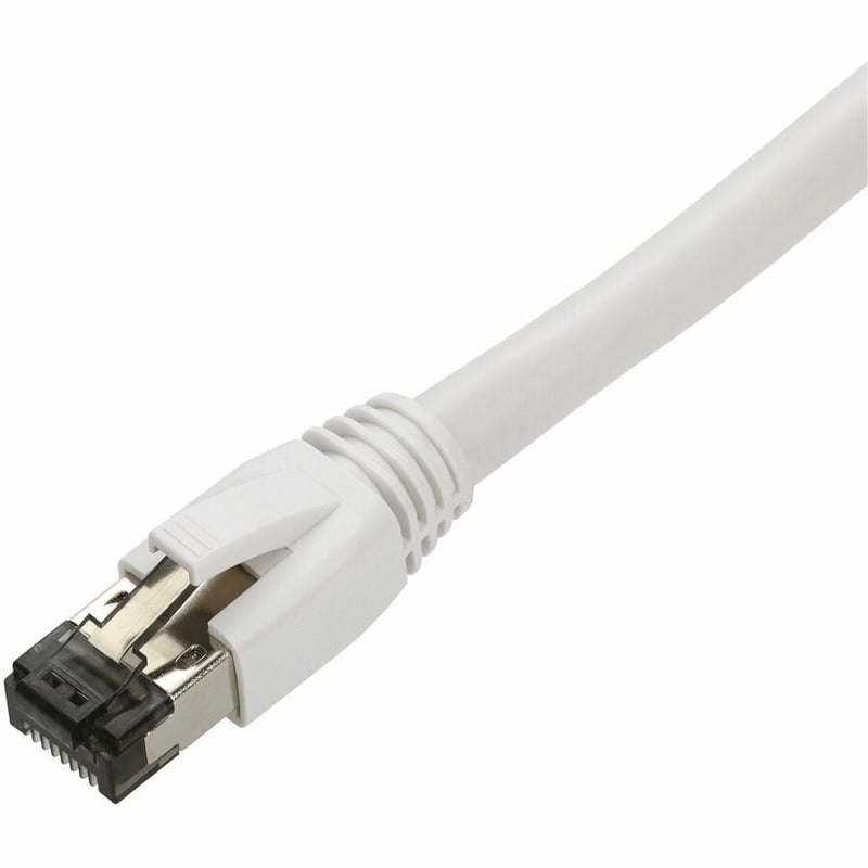 AddOn 10ft White CAT 8 Shielded (S/FTP) PVC Ethernet Cable Snagless Easy Boot RJ-45 M/M - Thumbnail 2