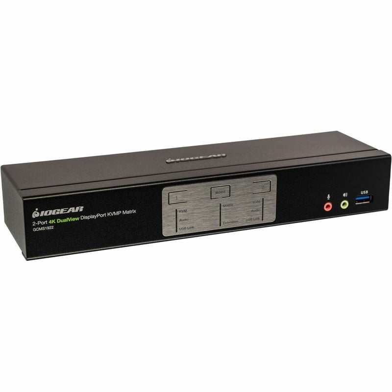 IOGEAR 2-Port 4K Dual View DisplayPort Matrix KVMP - Thumbnail 1