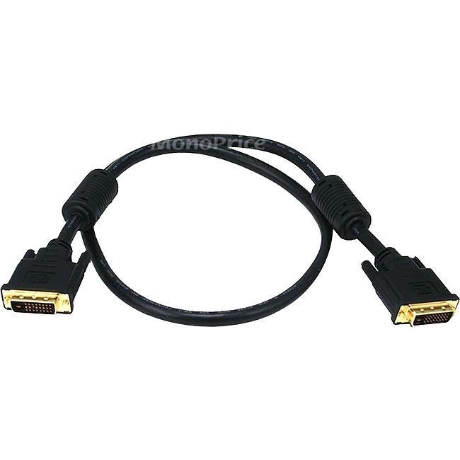 3FT 28AWG CL2 DUAL LINK DVI-D CABLE - BLACK. COMPLIANT WITH THE DVI STANDARD DEF - Thumbnail 1