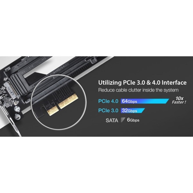 Icy Dock M.2 PCIe 3.0/4.0 NVMe SSD to PCIe 4.0 x4 Adapter - Thumbnail 5