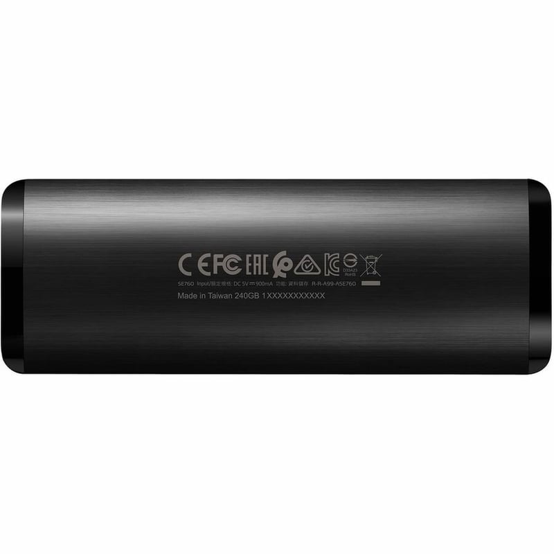 Adata SE760 512 GB Portable Solid State Drive - External - Black - Thumbnail 2