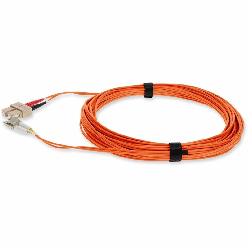 AddOn 7m SC to LC Orange OM4 Duplex OFNR (Riser-Rated) Fiber Patch Cable - Thumbnail 2