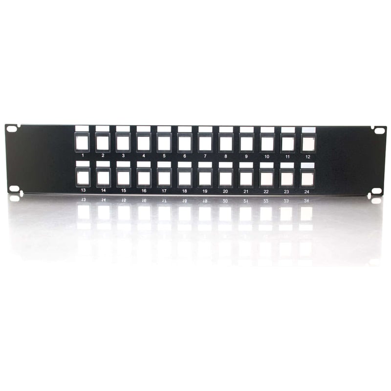 C2G 24-Port Blank Keystone/Multimedia Patch Panel - Thumbnail 2