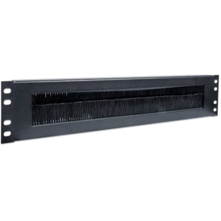 INTELLINET 2U, WITH BRUSH INSERT CABLE ENTRY PANEL FOR NETWORK CABINETS, BLACK - Thumbnail 2