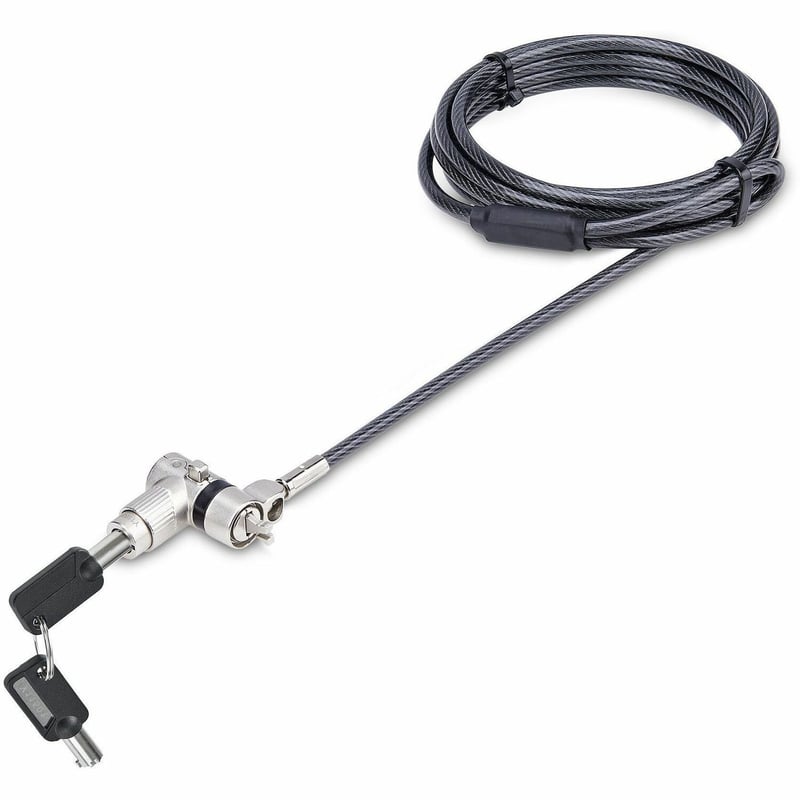 StarTech.com Universal Laptop Lock 6.6ft, Security Cable For Notebook Compatible w/Noble Wedge/Nano/K-Slot; Keyed Locking Cable - Thumbnail 1