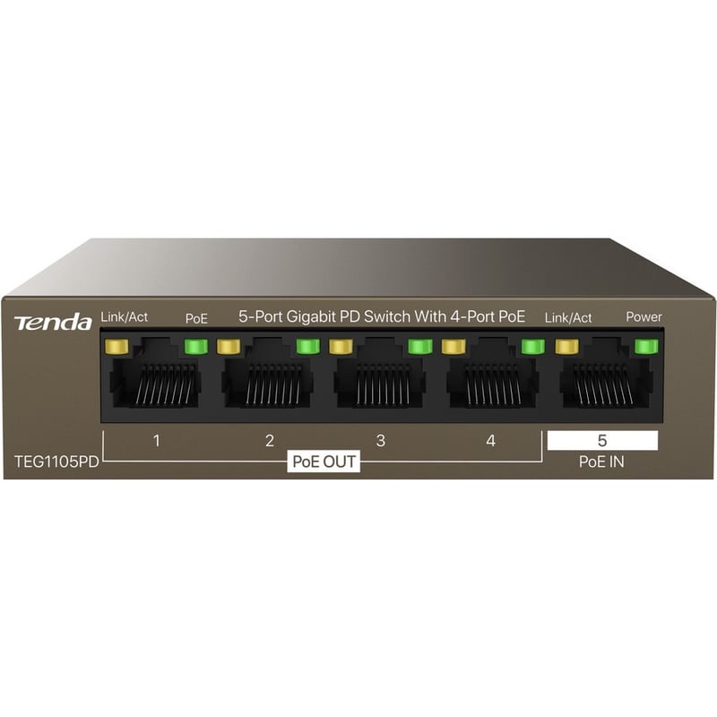5-PORT GIGABIT SWITCH 4PORT POE . - Thumbnail 2