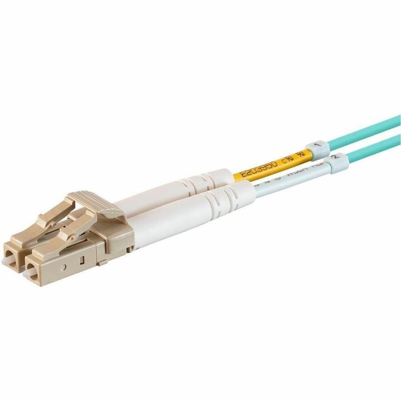 Monoprice Multi-Mode OM4 Fiber Optic Cable - LC-SC UL 50/125 OFNR Duplex Aqua 10m - Thumbnail 3