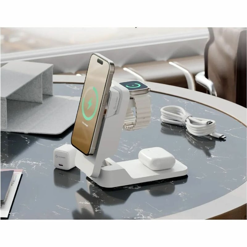 MATRIX ULTIMATE 3 IN 1 WIRELESS CHARGER W/ 5000MAH MAGSAFE PWR BNK - Thumbnail 5