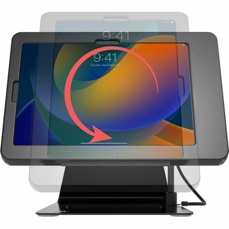 CTA Kiosk Stand w/ Stylus for iPad 10, iPad Air 4 & 5, & 11" iPad Pro - Black - Thumbnail 4
