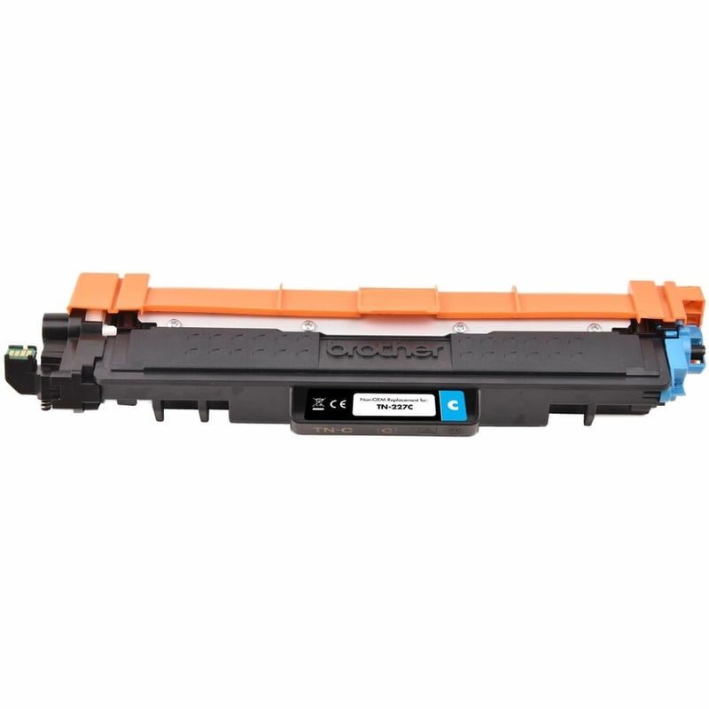 Static Control Remanufactured Laser Toner Cartridge - Alternative for Brother (TN-227C) - Cyan Pack - Thumbnail 2