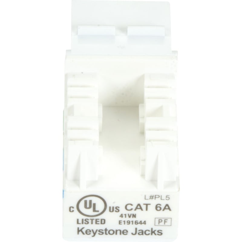 Black Box GigaTrue2 CAT6A Keystone Jack - Unshielded, RJ45, White - Thumbnail 2