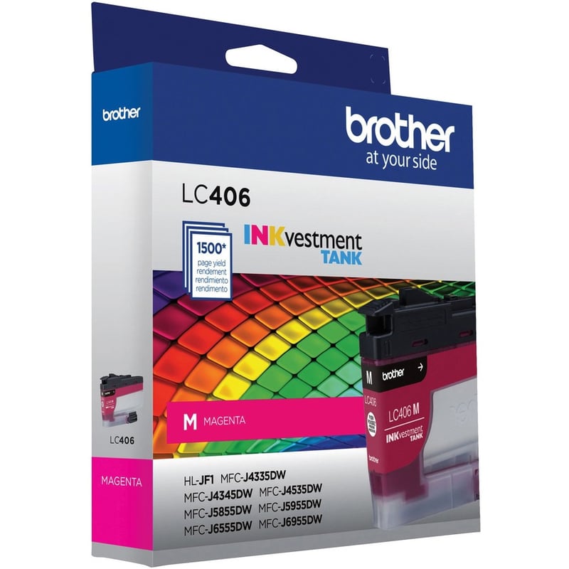 Brother INKvestment LC406M Original Standard Yield Inkjet Ink Cartridge - Single Pack - Magenta - 1 Each - Thumbnail 2