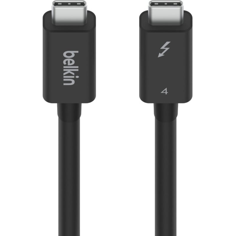 Belkin 100W Thunderbolt 4 USB-C to USB-C Cable - USB 4 - 40Gbps - 8K - 2m/6.6ft - M/M - Black - Thumbnail 2