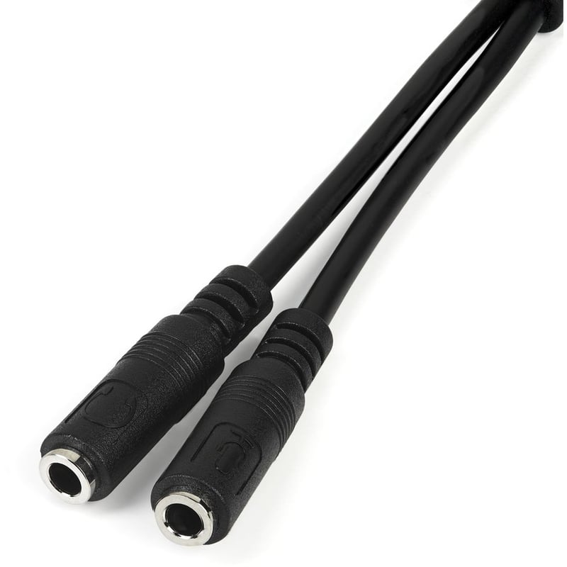 StarTech.com Headset adapter for headsets with separate headphone / microphone plugs - 3.5mm 4 position to 2x 3 position 3.5mm M/F - Thumbnail 2