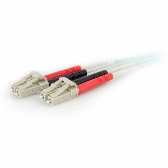 30M DUPLEX PVC FIBER LC/LC 50/125 OM4 AQUA CABLE - Thumbnail 3