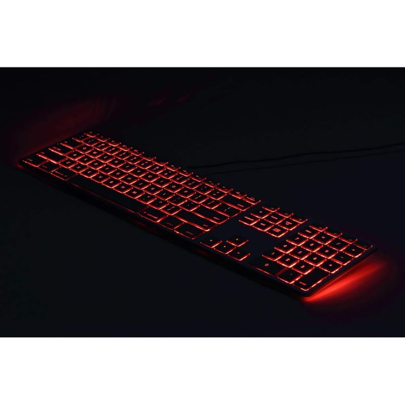 Matias RGB Backlit Wired Aluminum Keyboard for Mac - Silver - Thumbnail 5