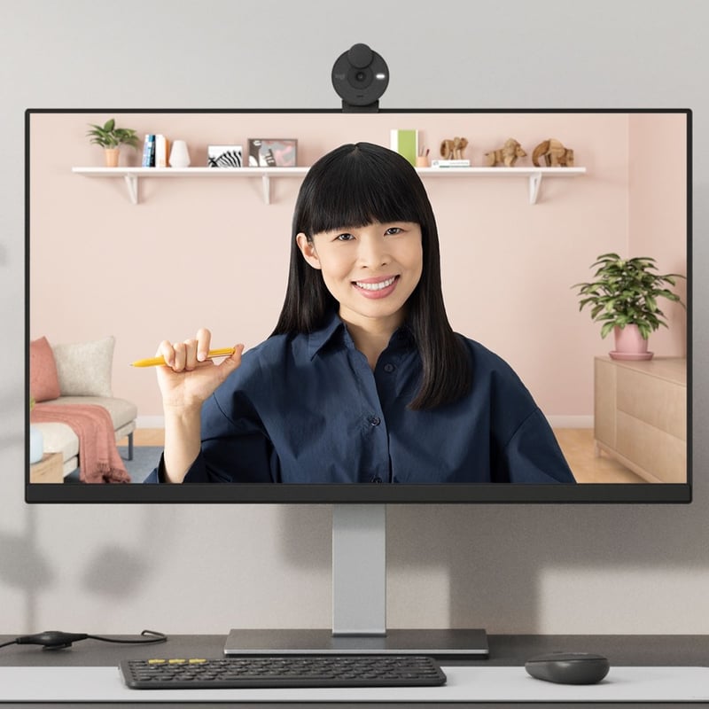 Logitech BRIO Webcam - 2 Megapixel - 30 fps - Graphite - USB Type C - Retail - Thumbnail 2