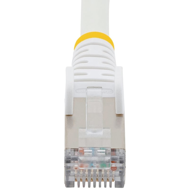 StarTech.com 8ft CAT6a Ethernet Cable, White Low Smoke Zero Halogen (LSZH) 10 GbE 100W PoE S/FTP Snagless RJ-45 Network Patch Cord - Thumbnail 4