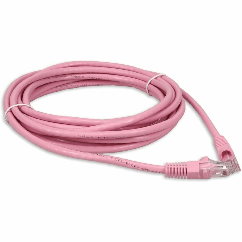 AddOn 40ft Pink CAT 6 PVC Ethernet Cable Snagless Bubble Boot RJ-45 M/M - Thumbnail 2
