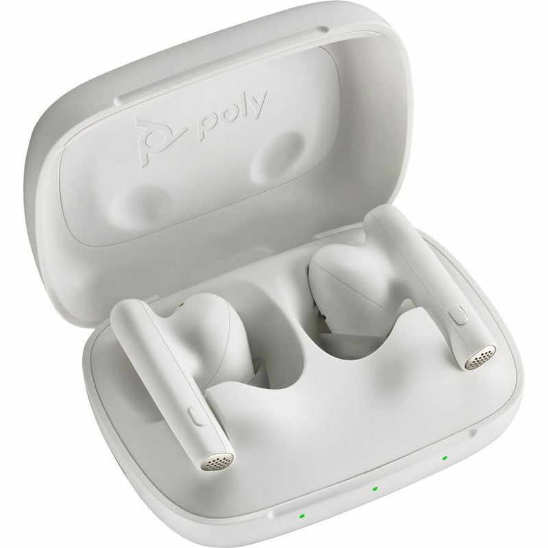 Poly Voyager Free 60 UC White Sand Earbuds +BT700 USB-C Adapter +Basic Charge Case - Thumbnail 3